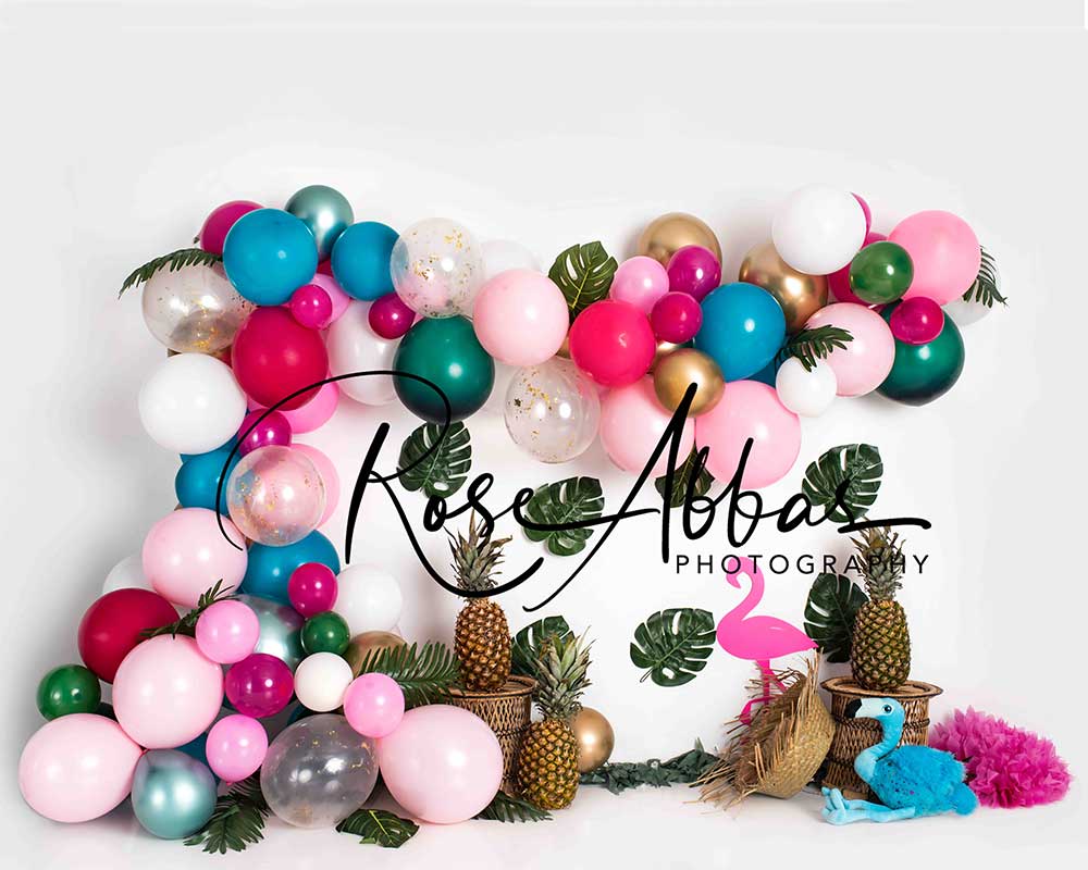 Kate Geburtstag Hintergrund Ballon Ananas von Rose Abbas - Kate Backdrop.de