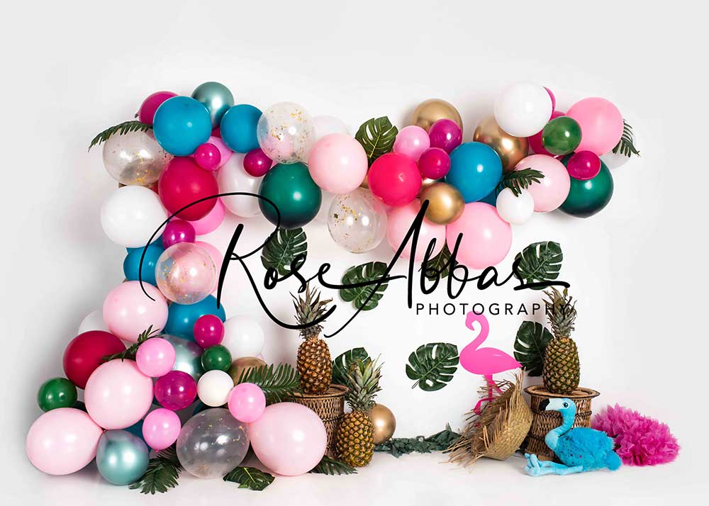 Kate Geburtstag Hintergrund Ballon Ananas von Rose Abbas - Kate Backdrop.de