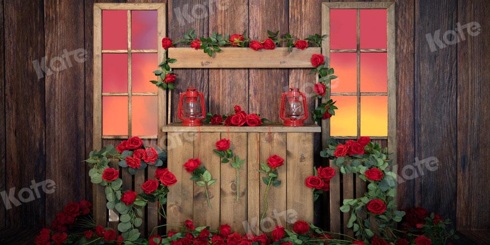 Kate Valentinstag Kulisse Rose Holz von Emetselch