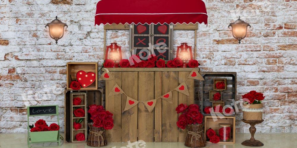 Kate Valentinstag Shop Hintergrund Mauer Rose von Emetselch