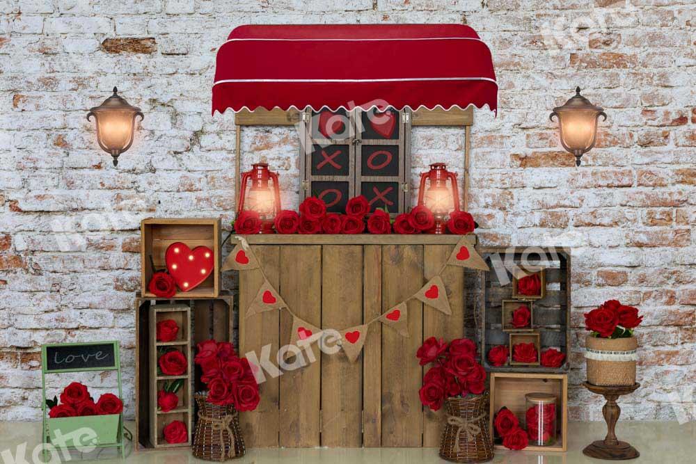 Kate Valentinstag Shop Hintergrund Mauer Rose von Emetselch