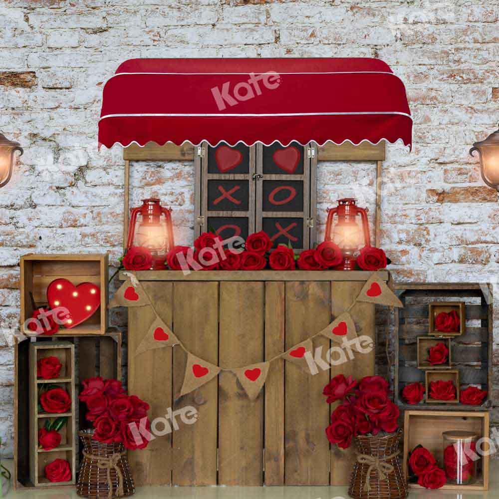 Kate Valentinstag Shop Hintergrund Mauer Rose von Emetselch