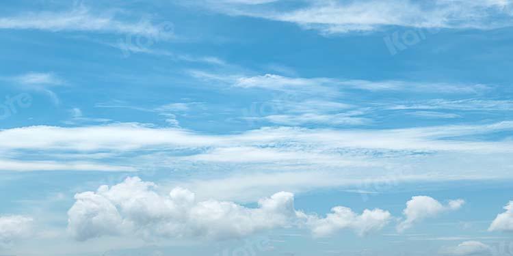 Kate Landschaft Blauer Himmel Sommer Weiße Wolken Hintergrund von Kate