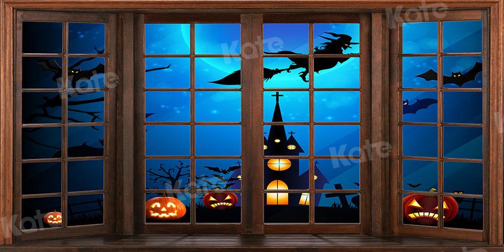 Kate Fenster Halloween Hintergrund  von Chain Photography