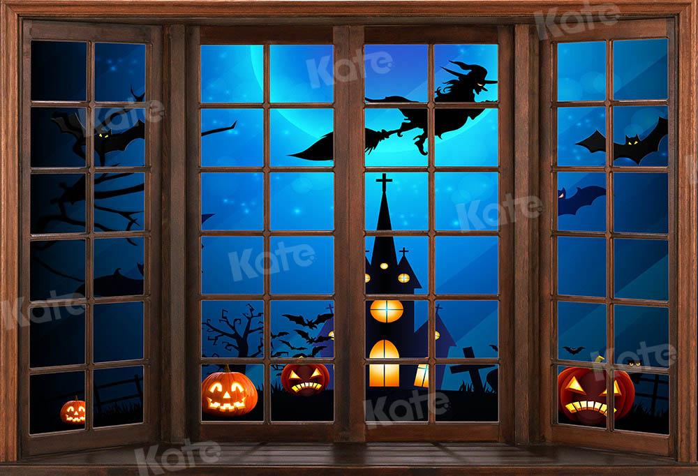 Kate Fenster Halloween Hintergrund  von Chain Photography