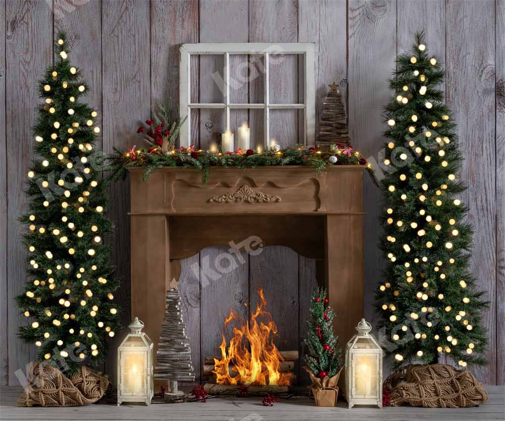 Kate Winter Weihnachten Kamin Hintergrund von Emetselch - Kate Backdrop.de
