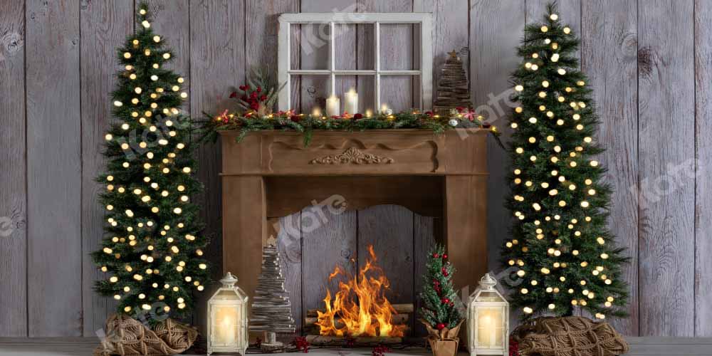 Kate Winter Weihnachten Kamin Hintergrund von Emetselch - Kate Backdrop.de