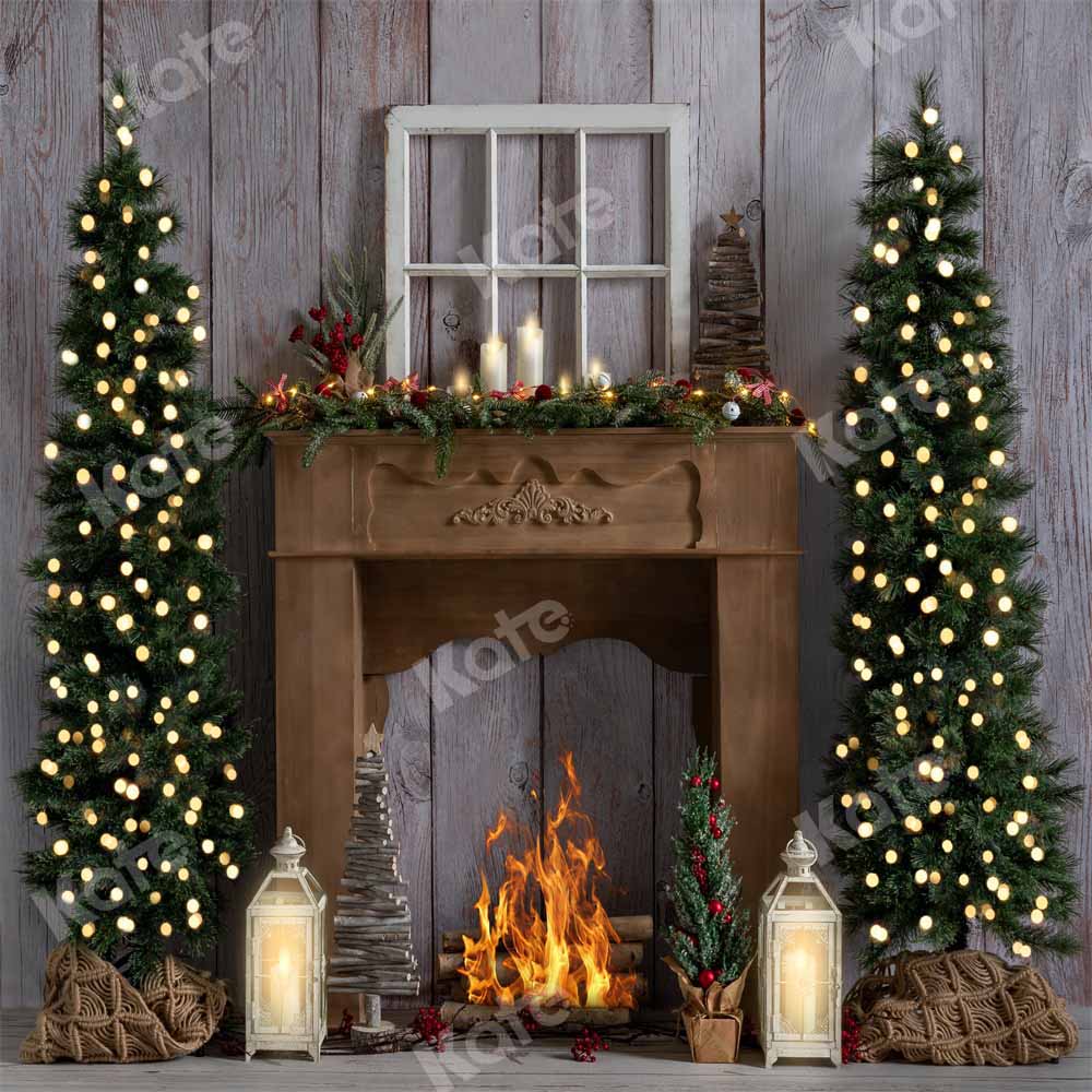 Kate Winter Weihnachten Kamin Hintergrund von Emetselch