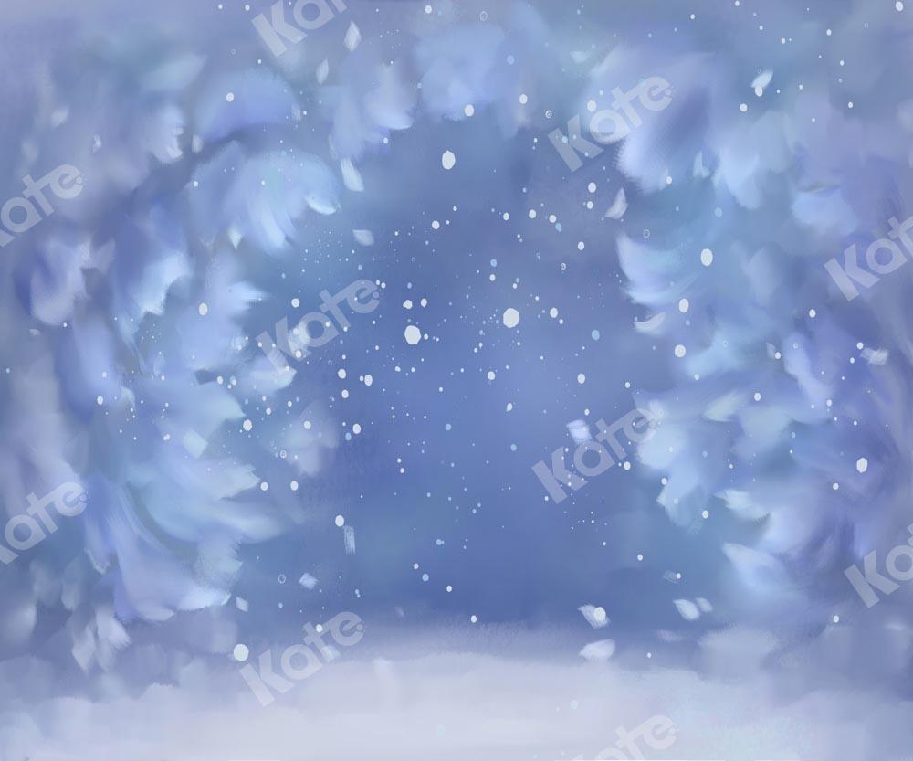 Kate Winter Schneeflocken Hintergrund Blau Mädchen von GQ