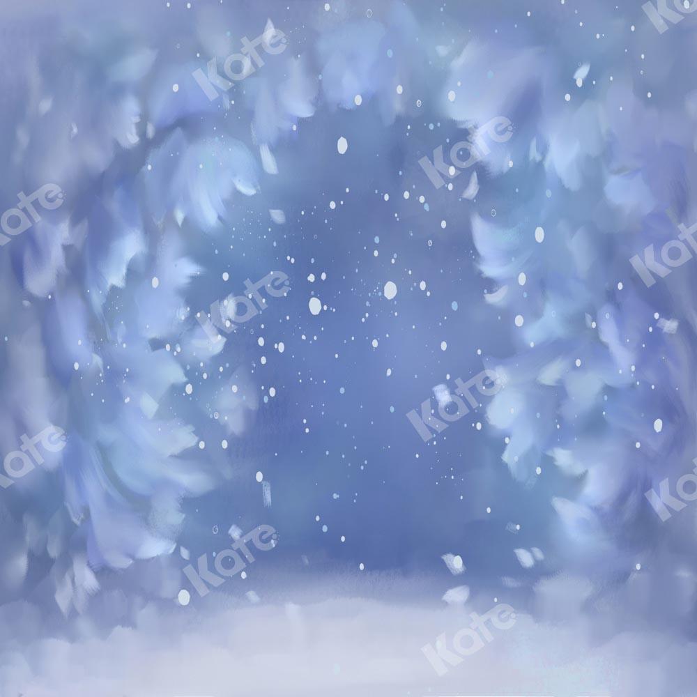 Kate Winter Schneeflocken Hintergrund Blau Mädchen von GQ