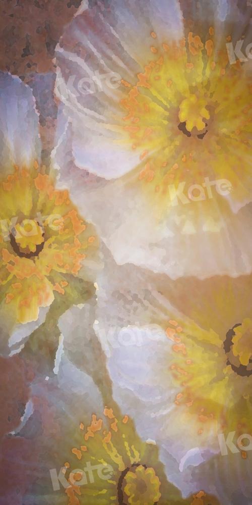 Kate Gelbe weiße Blumen Mädchen Hintergrund von GQ