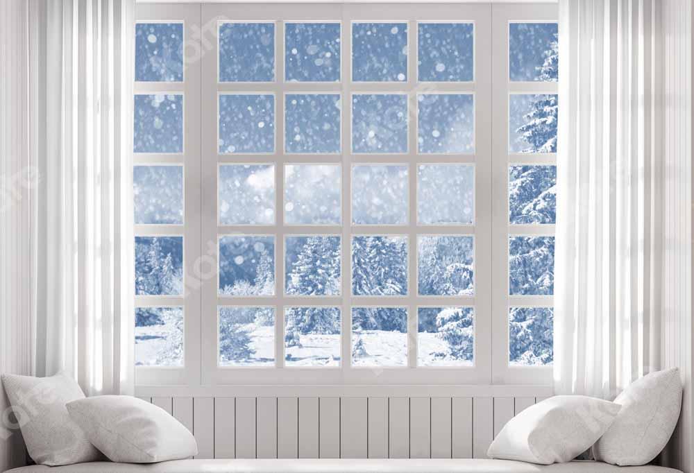 Kate Winter Schneewittchen Fenster Hintergrund von Chain Photography
