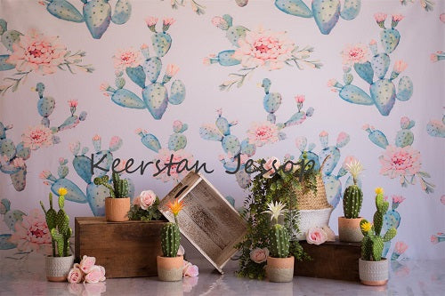 Kate  Kaktus  Hintergrund entworfen von Keerstan Photography - Kate Backdrop.de