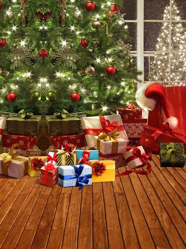 Katebackdrop：Kate Holiday Children Christmas Tree Backdrop Gift Box For Photography