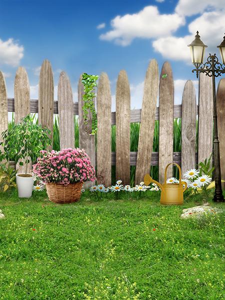 Katebackdrop：Kate Easter Backdrop Scenery Spring Farm Background