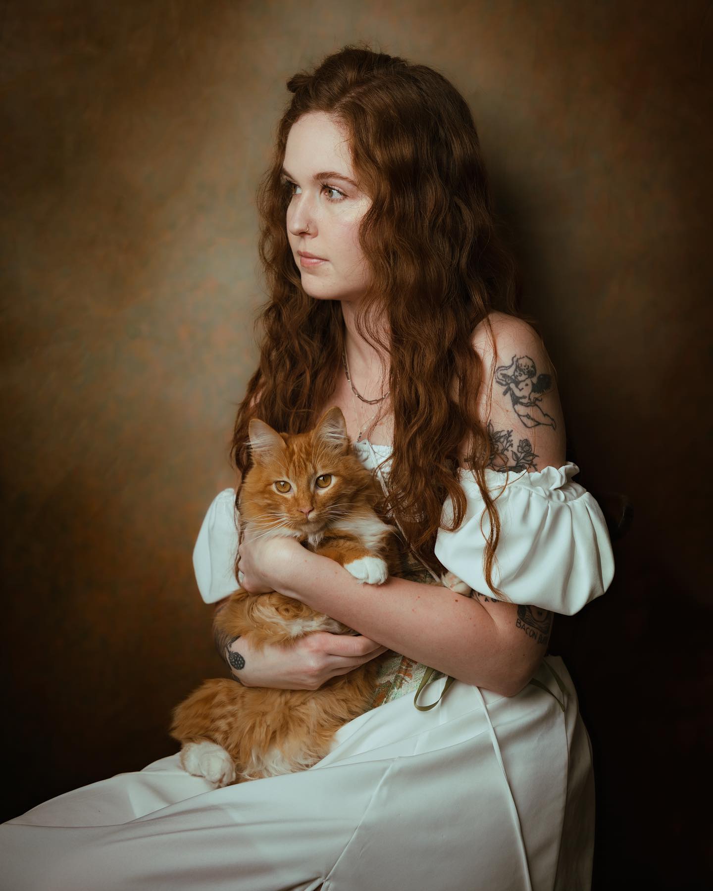 Kate Textur braun nebelig Hintergrund für Professionel Fotografie verschwommen unscharf