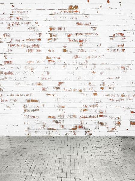 Katebackdrop：Kate White Brick Backdrop Cloth Wall for photography