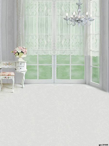 Katebackdrop：Kate White Curtain Door Backdrop with floor