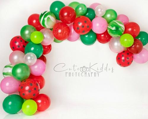 Kate Sommer Hintergrund Wassermelone Luftballons Geburtstag  von Leila Hale - Kate Backdrop.de