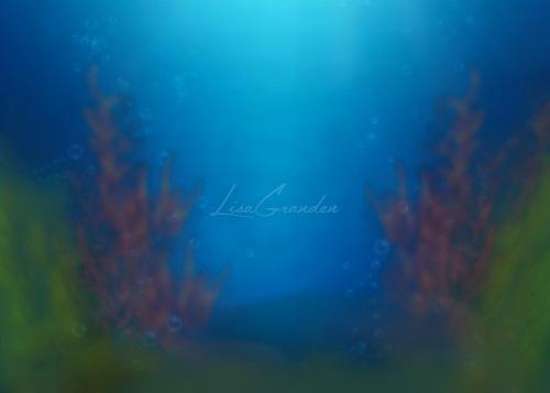 Kate Sommer unter dem Meer Hintergrund von Lisa Grande