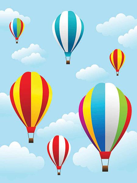 Katebackdrop：Kate Hot Air Balloon Blue Sky Backdrop Newborn