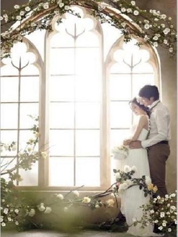 Katebackdrop：Kate Wedding Flowers Window Frame Photography Backdrops