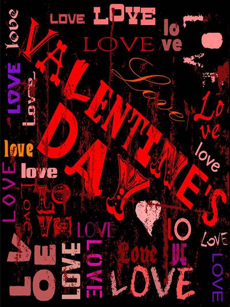 Katebackdrop：Kate Valentine's Day Backdrop for Photography Black Background
