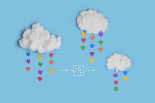 Kate Cake Smash Geburtstag Hintergrund Regenbogenwolken von Mandy Ringe Photography - Kate Backdrop.de