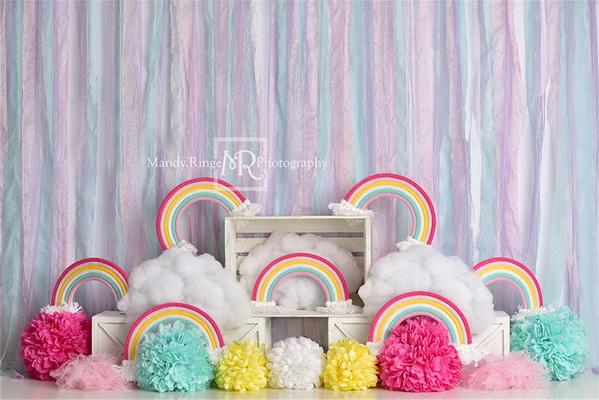 Kate Regenbogen Geburtstags Party Hintergrund Entworfen von Mandy Ringe Photography