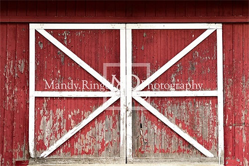 Kate Rustikale rote Scheunentür Hintergrund Entworfen von Mandy Ringe Photography