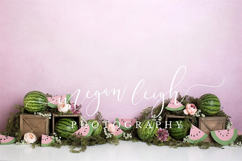 Kate Wassermelone Geburtstag Kinder ohne Zahlen eins hintergrund für Fotografie Entworfen durch Megan Leigh Photography - Kate Backdrop.de
