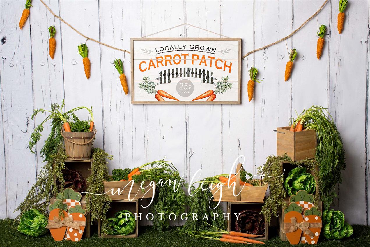 Kate Frühling Karotte Hintergrund Entworfen von Megan Leigh Photography - Kate Backdrop.de