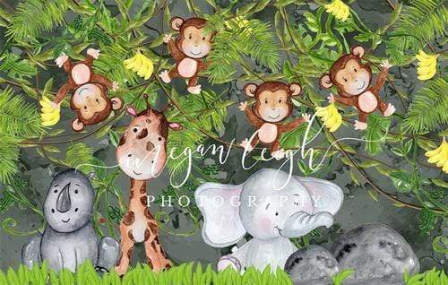 Katebackdrop£ºKate Animals in Jungle for Children Backdrop Designed by Megan Leigh Photography