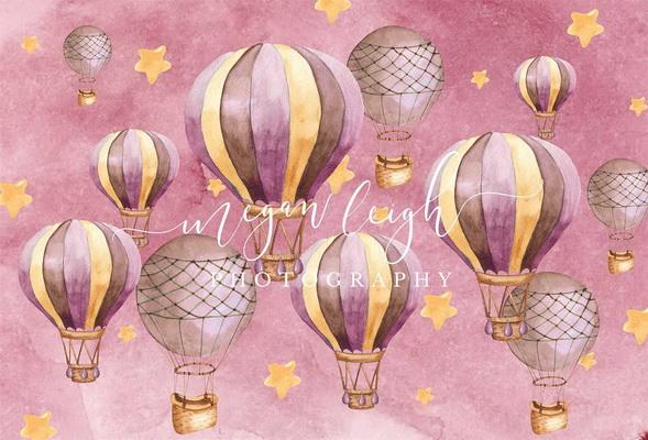 Kate Heißluftballons lila Hintergrund Entworfen von Megan Leigh Photography