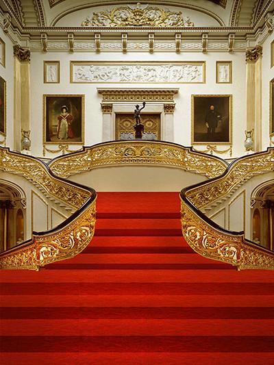 Katebackdrop：Kate Red Carpet Golden Wedding European Interior Backdrop