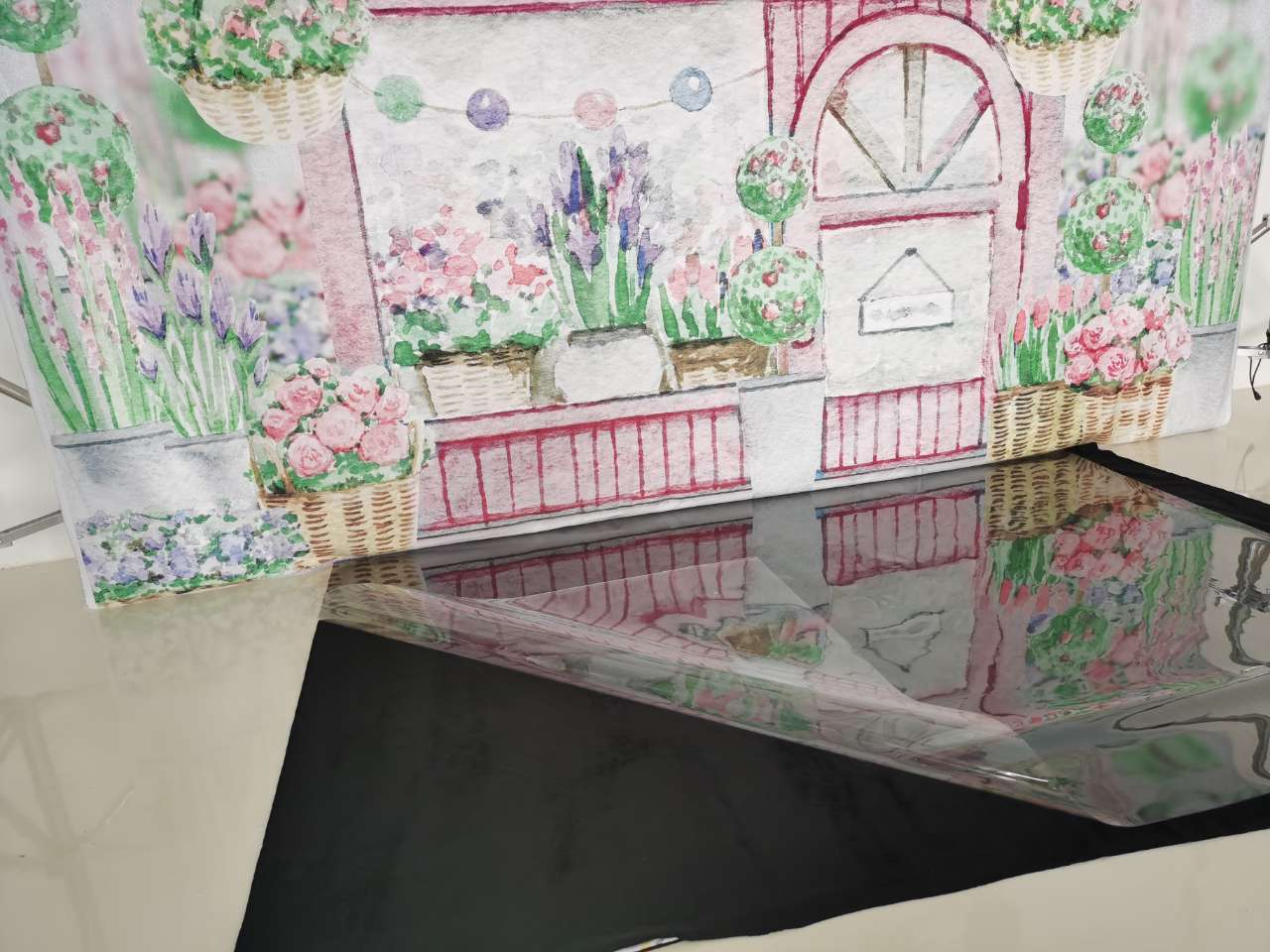 Kate Transparente PVC-Reflexions-Bodenmatte für Cake Smash