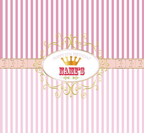 Katebackdrop：Kate Princess Banner Birthday Table Photography Backdrops Newborn Baby Pink Stripe