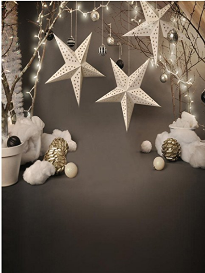 Katebackdrop：Kate Children Grey Star Photography Backdrops for Christmas photos deco