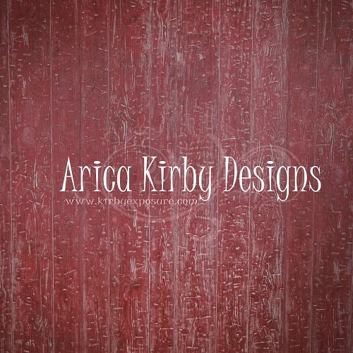 Kate Retro rot Holz Wand Hintergrund von Arica Kirby