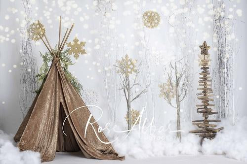 Kate Weihnachten Winterzelthintergrund Entworfen von Rose Abbas