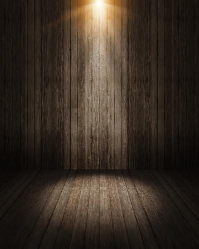 Katebackdrop：Kate Wood Wall Light Wooden Wall Floor Photography Backdrops