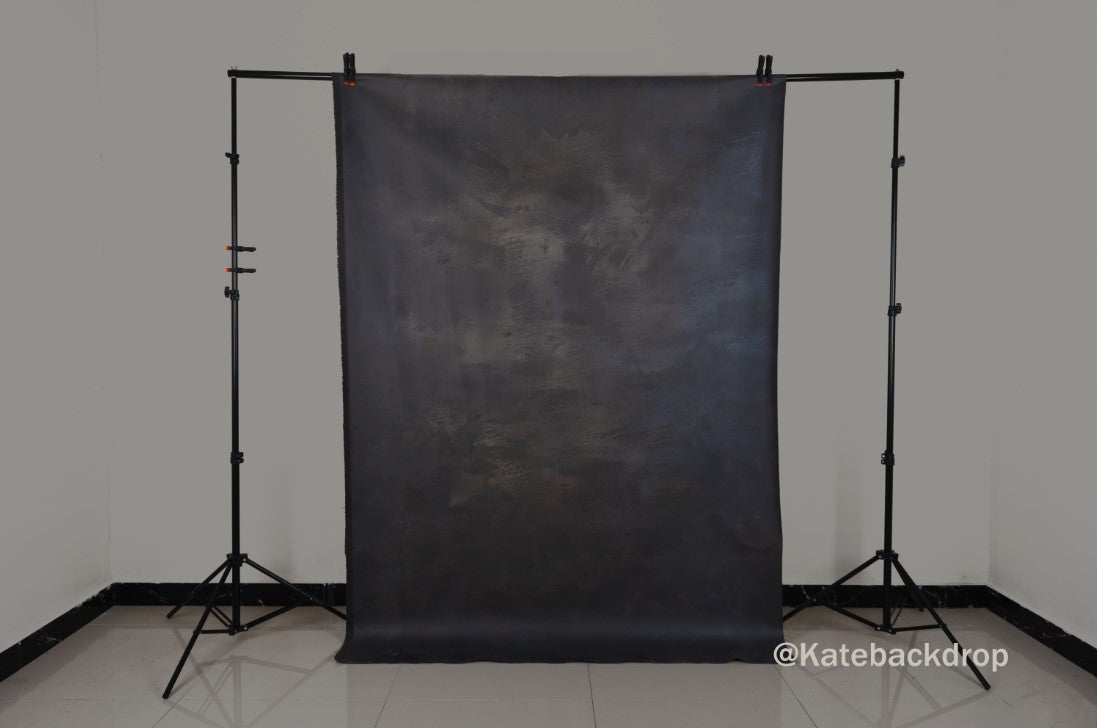 Kate Handgemalt Abstrakt Textur dunkle graue Farbspray  Hintergrund Leinwand
