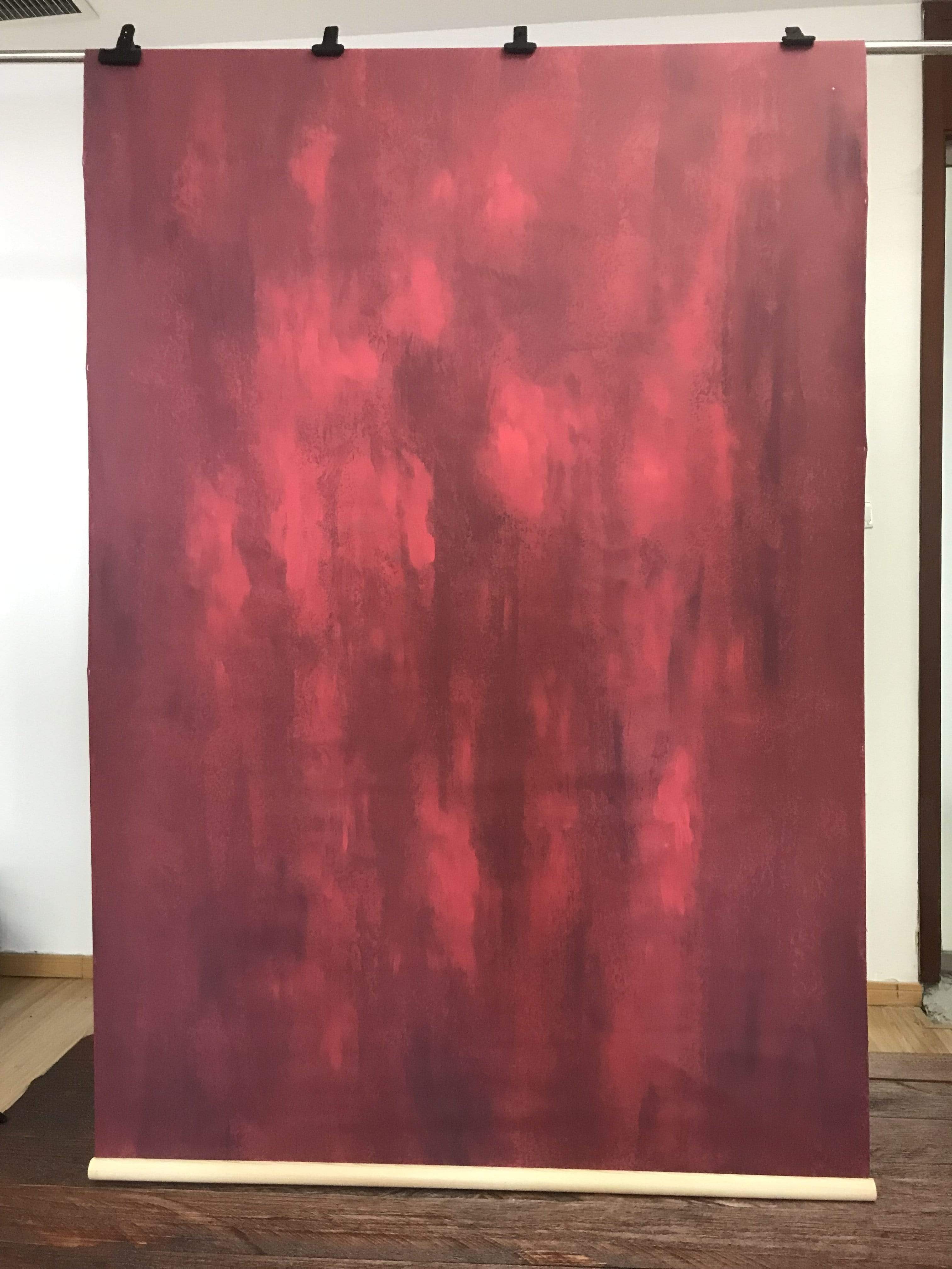 Kate handgemalte abstrakte Beschaffenheits-rote Farbhintergründe - Kate Backdrop.de
