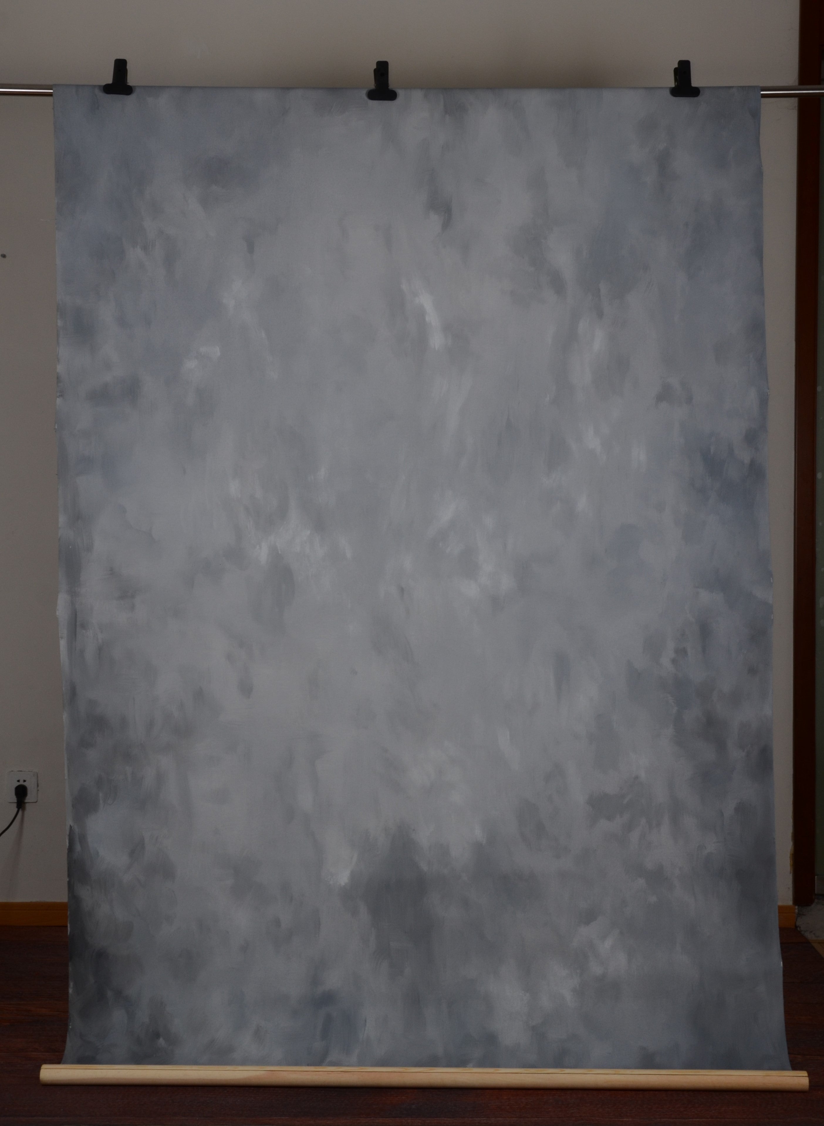 Kate Abstract Texture Dunkelgrau Schwarz Spray Handgemalte Hintergründe - Kate Backdrop.de