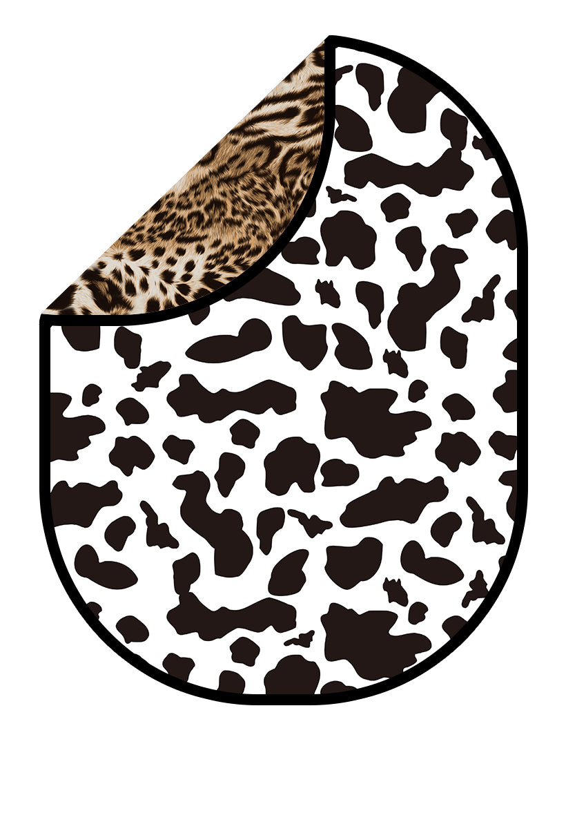 Kate Schwarze und weiße Flecken/Leopardenprint Zusammenklappbarer Hintergrund Fotografie 5X6.5ft(1.5x2m)