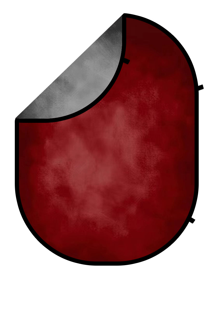 Kate Abstrakt Grau/Burgund Rot Zusammenklappbarer Hintergrund Fotografie 5X6.5ft(1.5x2m) - Kate Backdrop.de