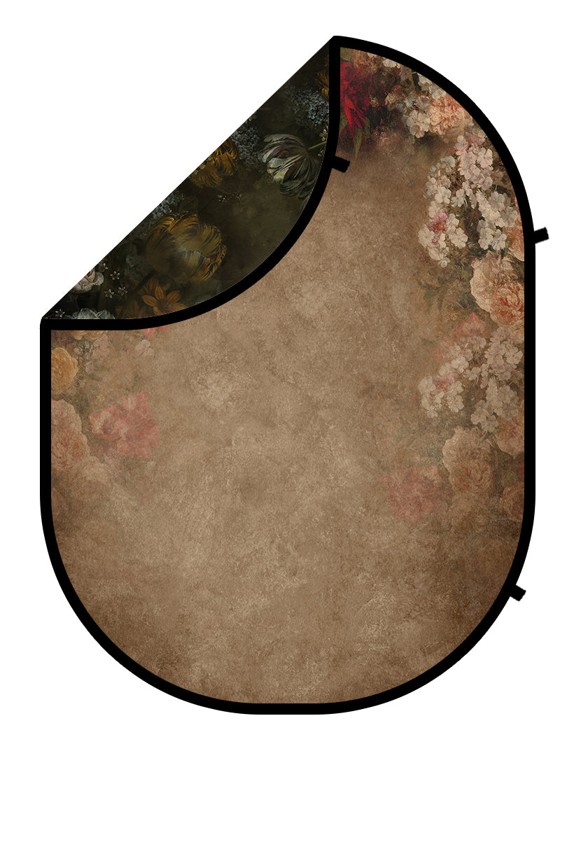 Kate Fine Art Dark/Brown Floral Zusammenklappbarer Hintergrund Fotografie 5X6.5ft(1.5x2m) - Kate Backdrop.de