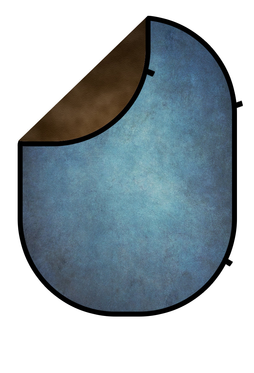 Kate Abstrakter Fokus Braun/Blaues Meer Zusammenklappbarer Hintergrund Fotografie 5X6.5ft(1.5x2m)