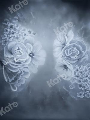 Kate fine art Blumen Blauer Hintergrund Porträtfotografie - Kate Backdrop.de