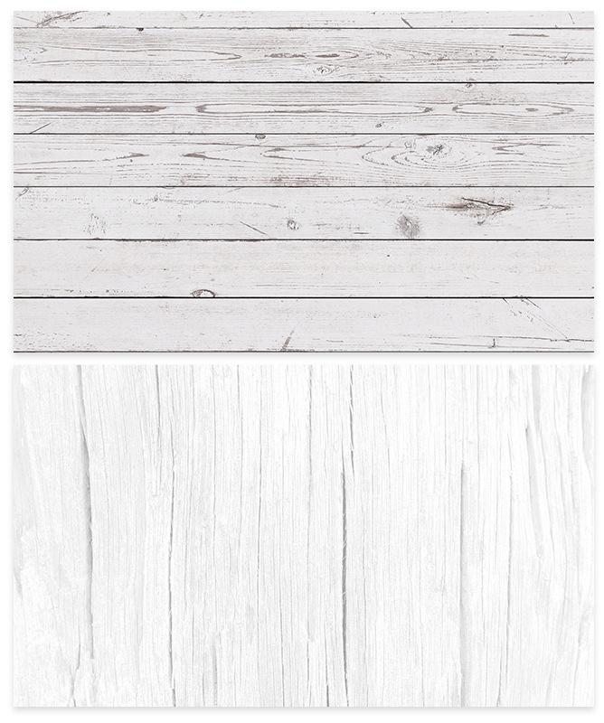 Kate 57x87cm Doppelseitiger Papierhintergrund aus weißem Holz, wasserdicht für die Fotografie